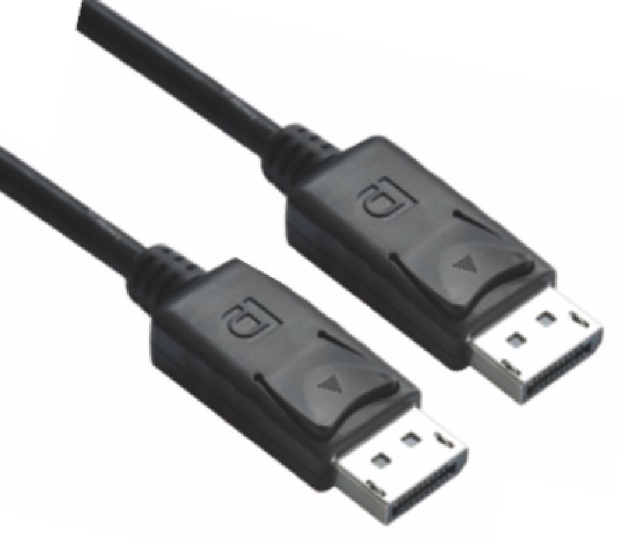 Astrotek DisplayPort DP Cable 2m – Male to Male DP1.2 4K 20 pins 30AWG Gold Plated Assembly type Black PVC Jacket RoHS