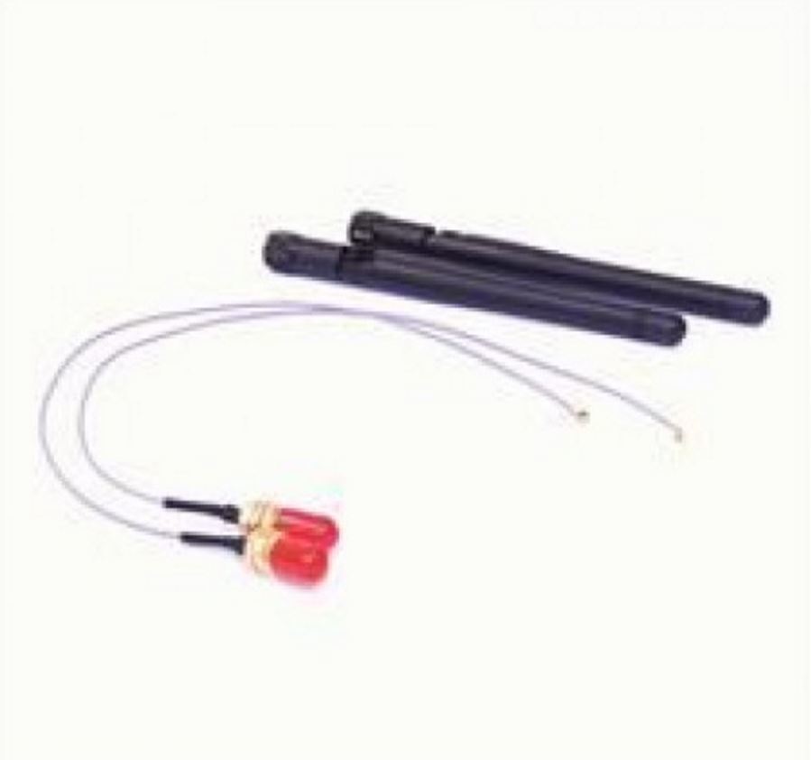 Astrotek AT-IPXSET-50 Internal Wi-Fi Antenna Kit – 2x IPX to RP-SMA wifi cable 50cm Grey + 2x 5Ghz Antenna Black LS