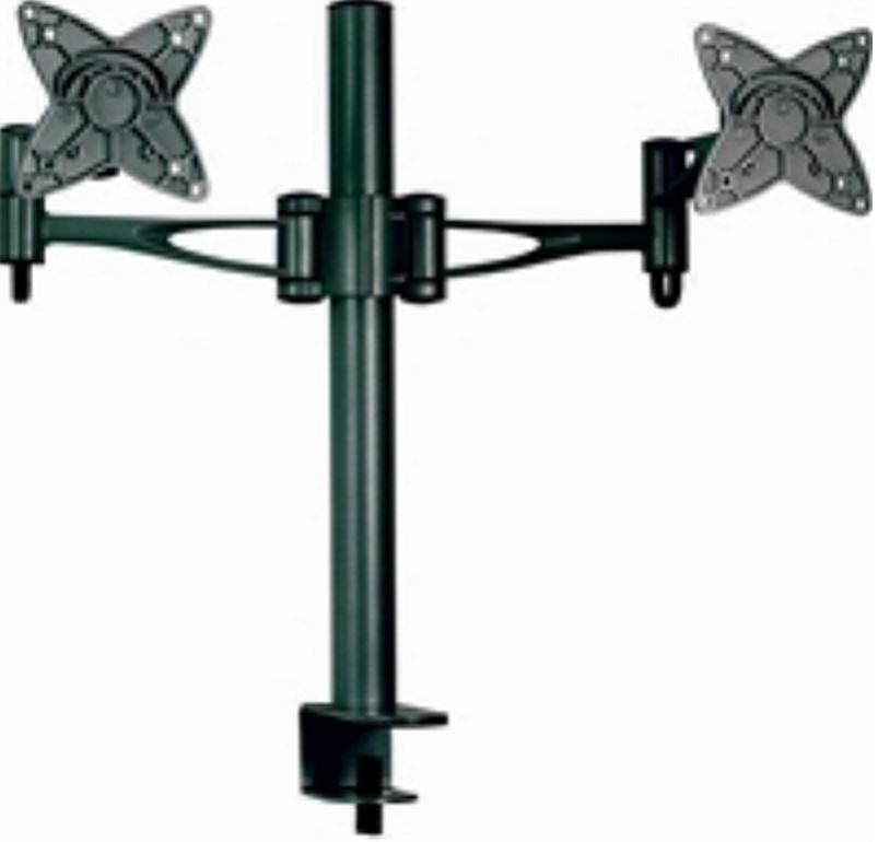 Astrotek Dual Monitor Arm Desk Mount Stand 36cm for 2 LCD Displays 21.5″ 22″ 23.6″ 24″ 27″ 15kg 30° tilt 180° swivel 360° rotate VESA 75×75 100×100