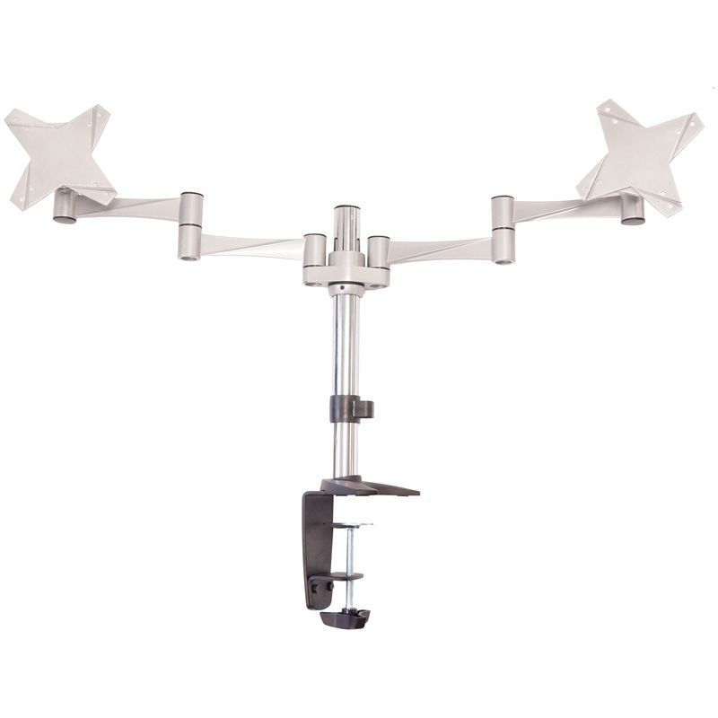 Astrotek Dual Monitor Arm Desk Mount Stand 43cm for 2 LCD Displays 21.5″ 22″ 23.6″ 24″ 27″ 8kg 30° tilt 180° swivel 360° rotate VESA 75×75 100×100