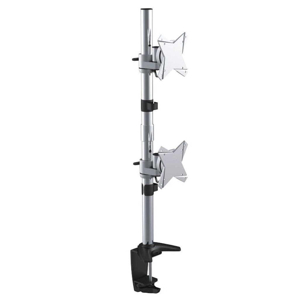 Astrotek Monitor Stand Desk Mount 43cm Arm for Dual Screens 13″-34″ 10kg 15° tilt 180° swivel 360° rotate VESA 75×75 100×100 LS